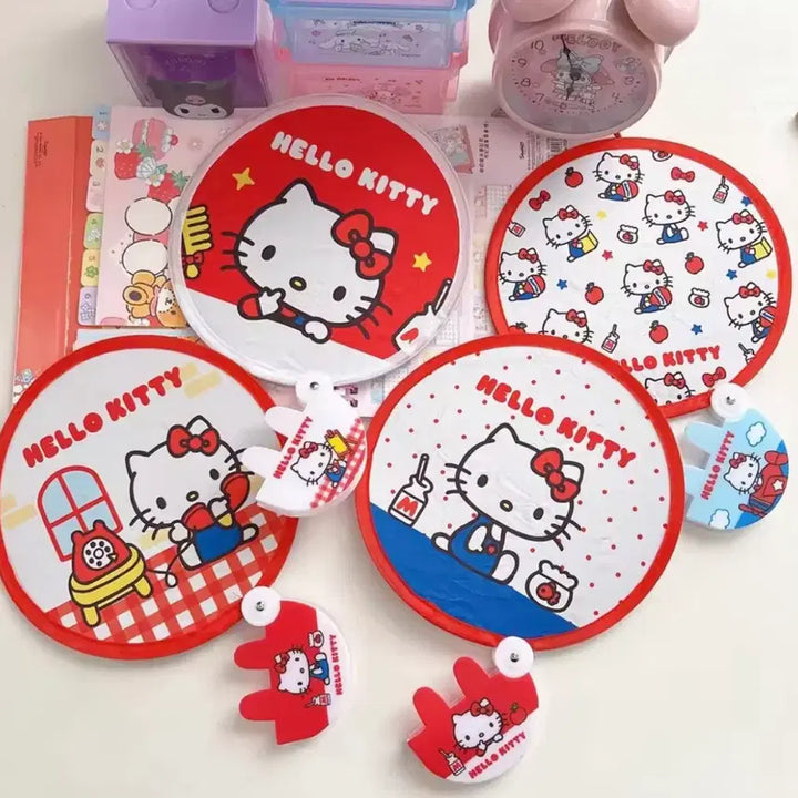 [BUNJANG] Sanrio Hello Kitty Portable Folding Fan / 산리오 헬로키티 휴대용 접이식 부채
