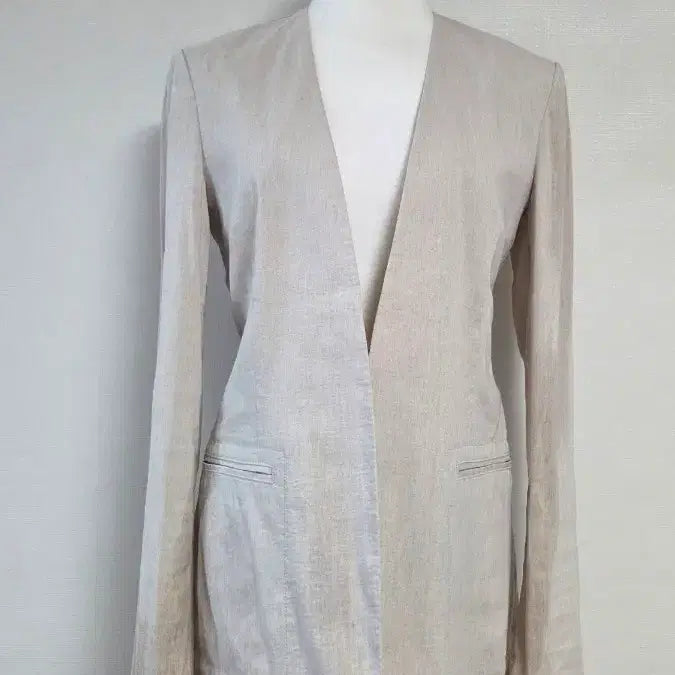 [BUNJANG] Theory Linen Collarless Jacket / 띠어리 린넨 자켓