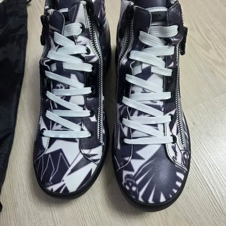 [BUNJANG] Mark &amp;ロナ Black Pattern Golf Shoes / 마크앤로나 골프화 블랙 패턴 새상품