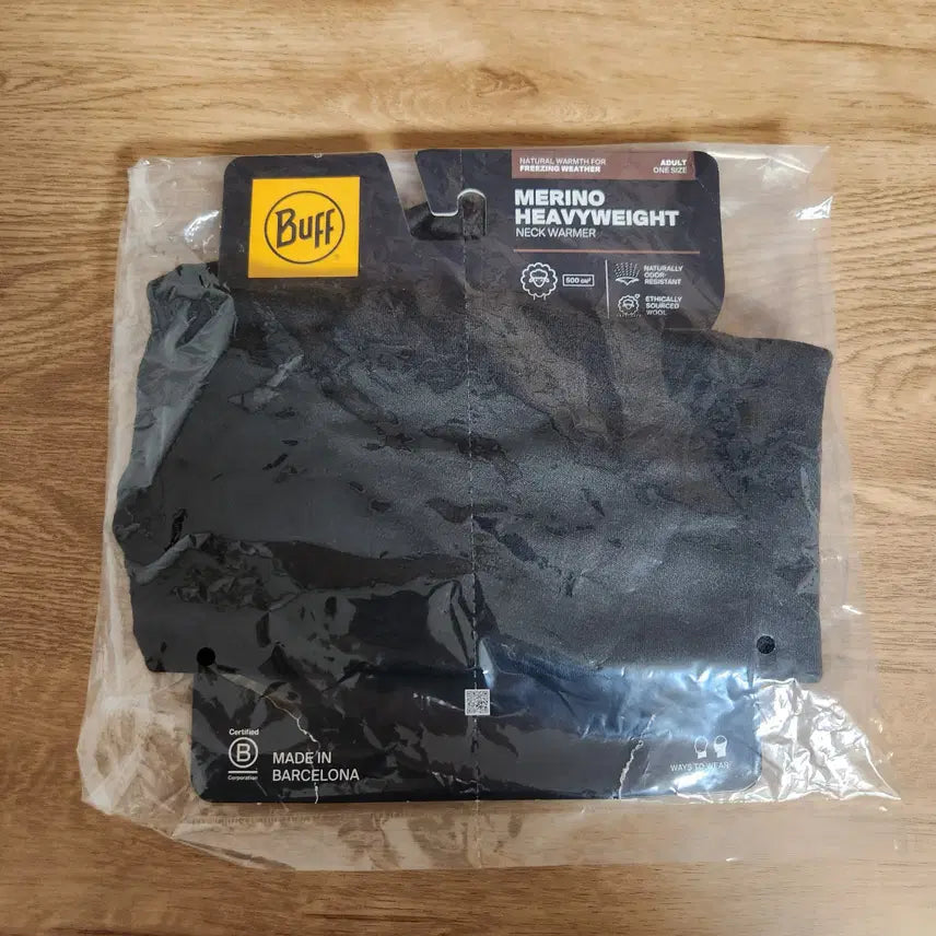 [BUNJANG] BUFF Merino Heavyweight Neck Warmer - Solid Black / BUFF 버프 메리노 헤비웨이트 넥워머 솔리드 블랙