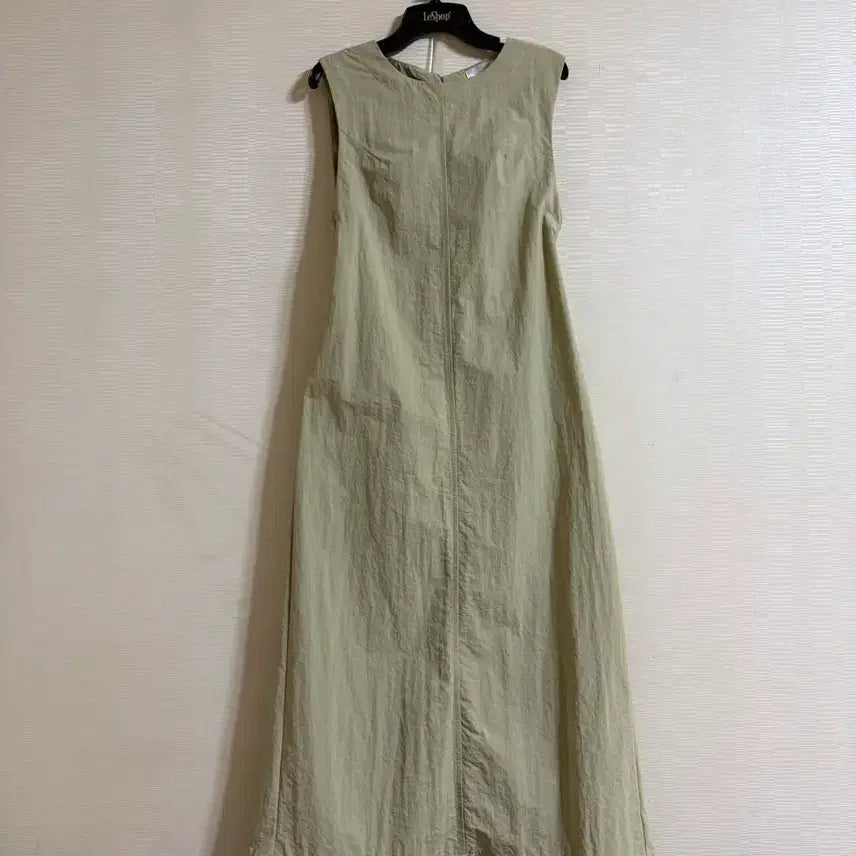 [BUNJANG] Crinkled Back Open Long Dress (Beige) / [새상품] 바스락 백트임 롱원피스(베이지)