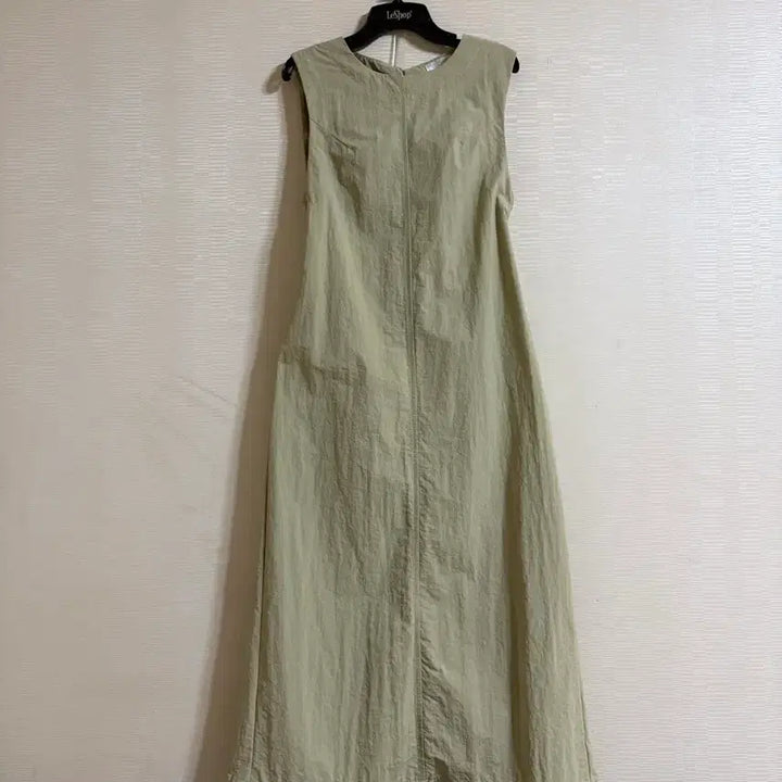 [BUNJANG] Crinkled Back Open Long Dress (Beige) / [새상품] 바스락 백트임 롱원피스(베이지)