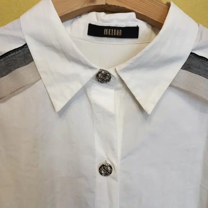 [BUNJANG] MELBON White See-through Shirt Jacket / MELBON 화이트 시스루 셔츠 자켓23년상품 F