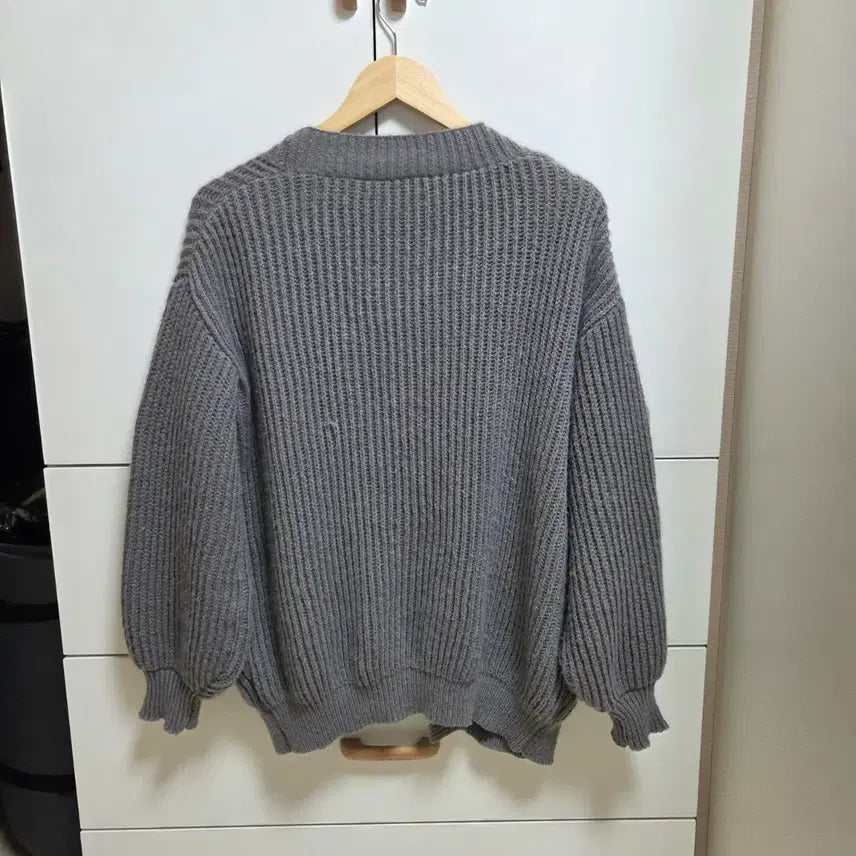 [BUNJANG] Gray Knit Cardigan / 진그레이 니트가디건