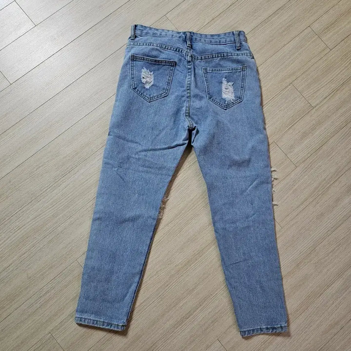 [BUNJANG] Blue Washed Skinny Jeans M / (실착1회) 찢청 연청 스키니 M