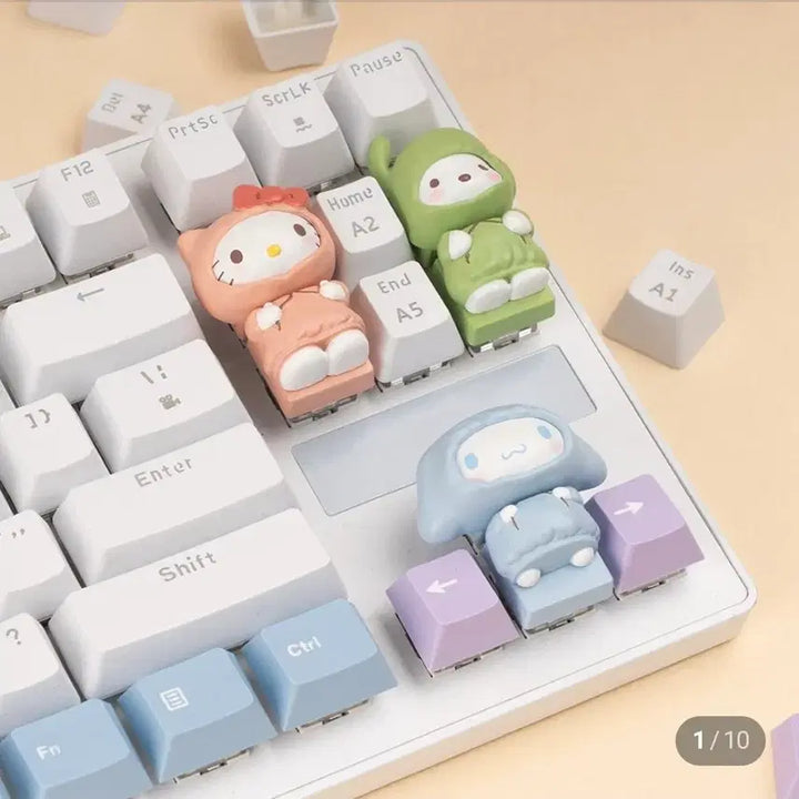 [BUNJANG] Sanrio Hello Kitty Figure Keycap Keychain / 산리오 헬로키티 피규어 키캡 키링