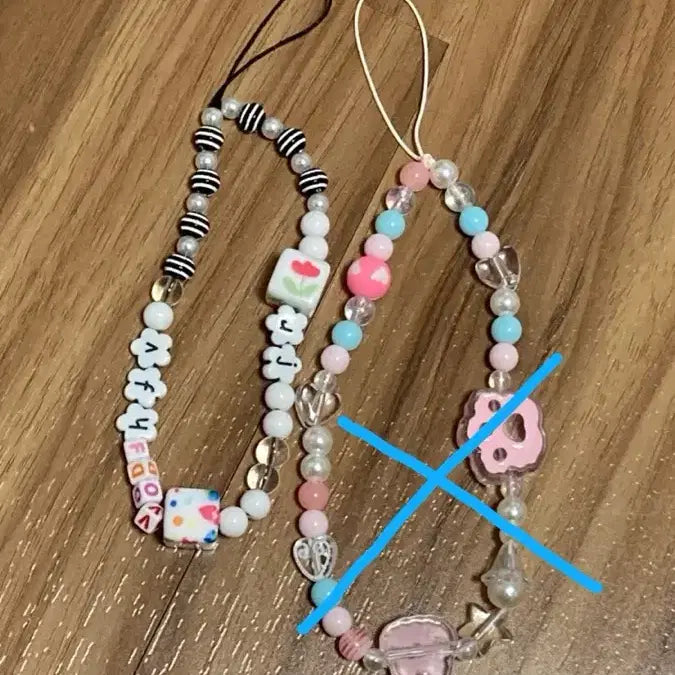 [BUNJANG] Beaded Charm Phone Strap / 비즈 키링 핸드폰 스트랩