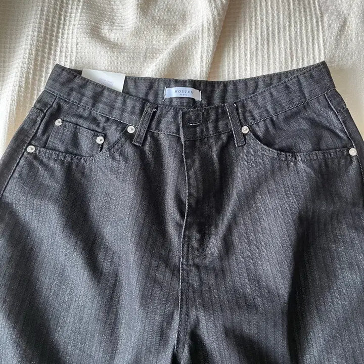 [BUNJANG] Hering Non-Fade Black Stripe Pants / 헤링 논페이드 블랙 스트라이프 팬츠