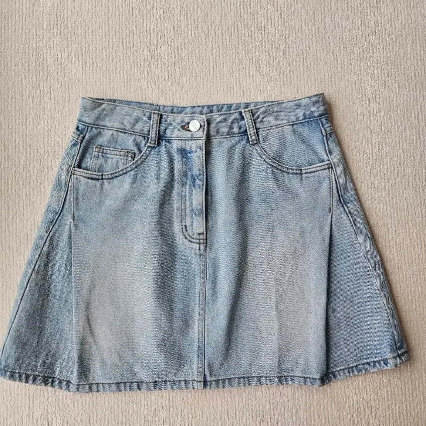 [BUNJANG] Lucky Marche Mini Denim Skirt / 럭키마르쉐 미니 데님스커트