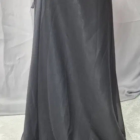 [BUNJANG] Black Long Chiffon Ribbon Wrap Skirt / 블랙 롱 쉬폰 스커트 리본 랩 스커트