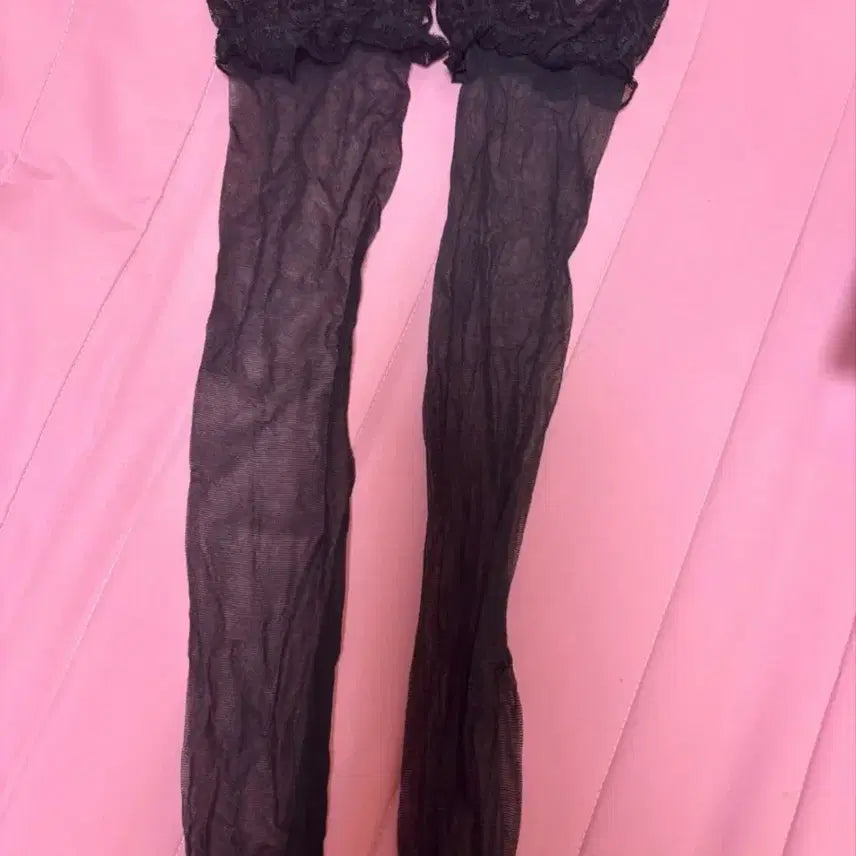[BUNJANG] Lace Thigh-High Stockings / 레이스 허벅지 스타킹