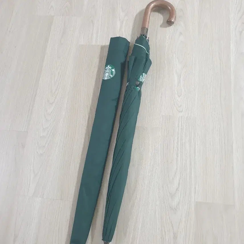 [BUNJANG] Starbucks Dark Green Long Umbrella / 스타벅스 다크그린 장우산(정품,공홈구입)