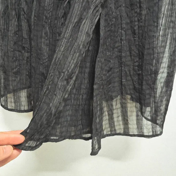 [BUNJANG] SYSTEM Black Tiered Asymmetrical Long Skirt / 시스템 블랙 캉캉 롱 언발란싱 스커트
