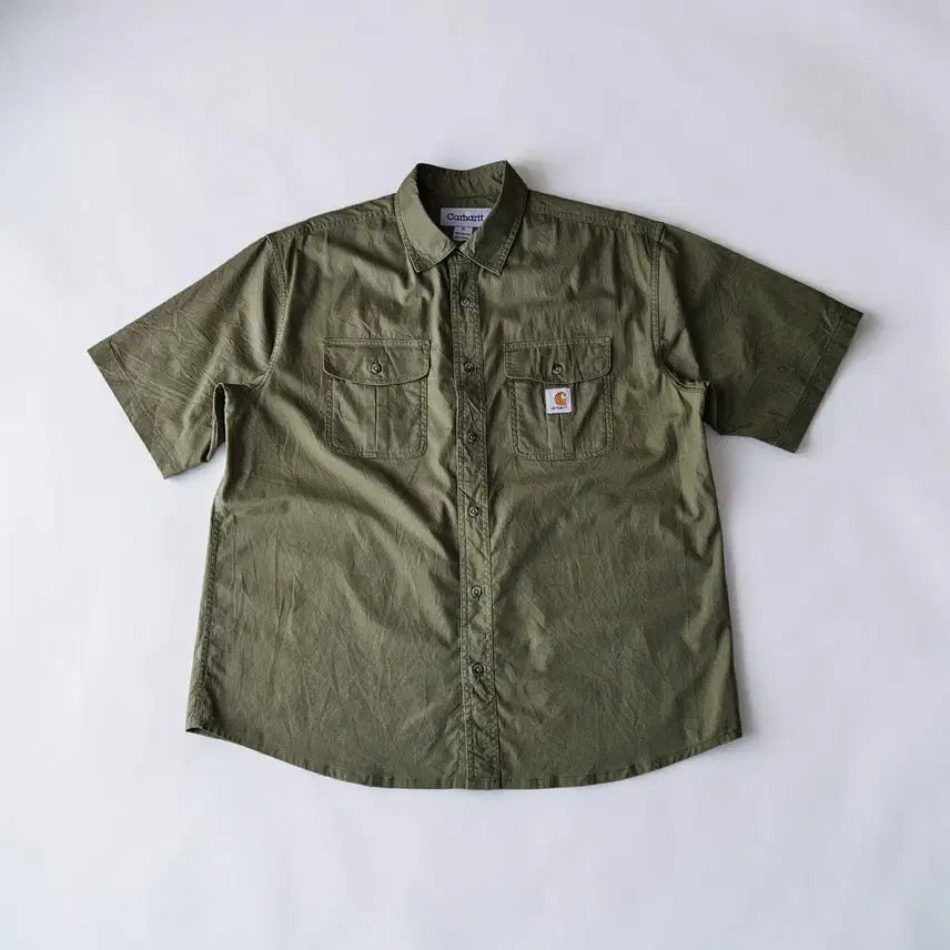 [SOLD OUT] 칼하트 면 오버핏 반팔셔츠 M