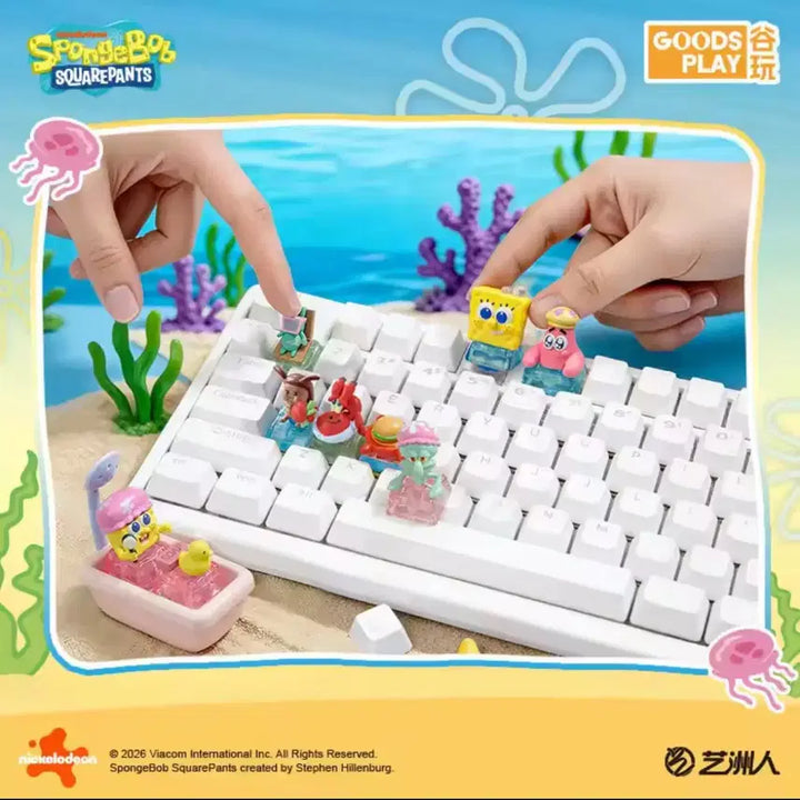 [BUNJANG] SpongeBob SquarePants Character Keycap Keyring (Sealed) / [찐막수량!/미개봉] 스폰지밥 키캡 키링
