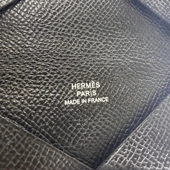 [BUNJANG] Hermès Calvi Card Holder Black Leather / (정품)에르메스 칼비 카드지갑 black