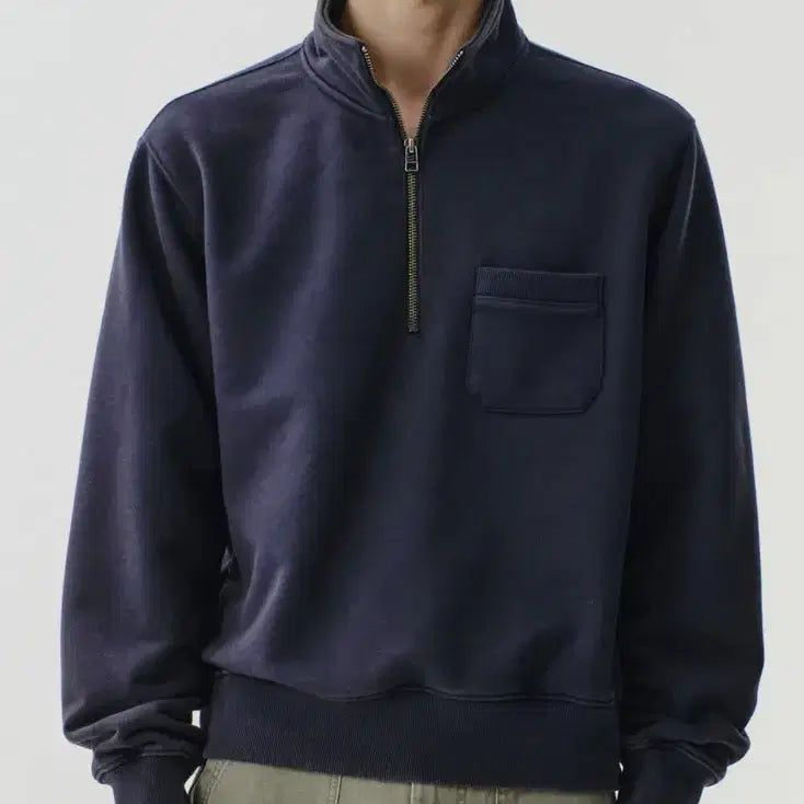 [BUNJANG] Dive In Vintage Half Zip-Up / 다이브인 빈티지 하프 집업
