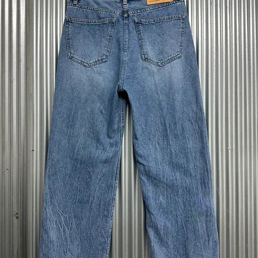 [BUNJANG] System Stove Pipe Wide Denim Jeans Indigo Button-Fly / 64-94 시스템 한섬 스토브파이프 와이드 데님 청바지 인디고 버튼플라이
