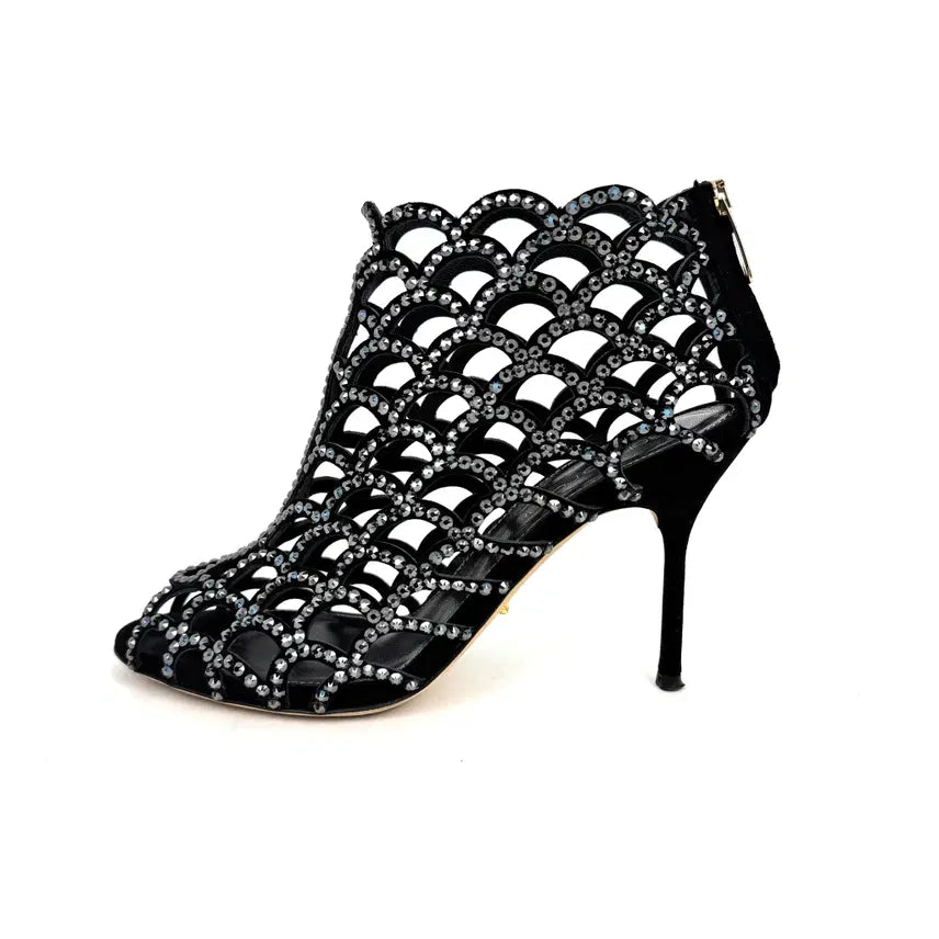 [BUNJANG] Sergio Rossi Mermaid Crystal Sandals 36.5 / [36.5]세르지오 로시 머메이드 크리스탈 샌들
