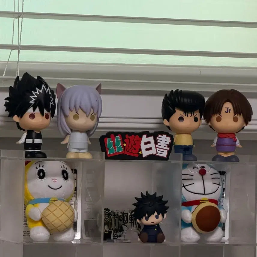[BUNJANG] Yu Yu Hakusho Sofubi Figures Set (4 figures + Logo) with Box / 유유백서 소프비 4개 + 로고 (박스o)