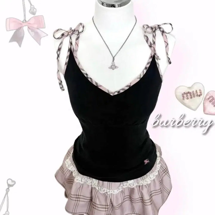 [BUNJANG] Burberry Blackpink Sleeveless Top / 버버리 블랙핑크 나시