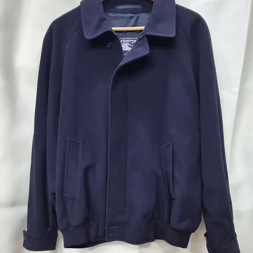 [BUNJANG] Burberry Navy Wool Blouson Jacket / 버버리 네이비 울 블루종 자켓