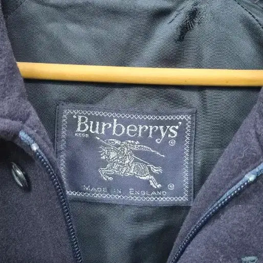 [BUNJANG] Burberry Navy Wool Blouson Jacket / 버버리 네이비 울 블루종 자켓