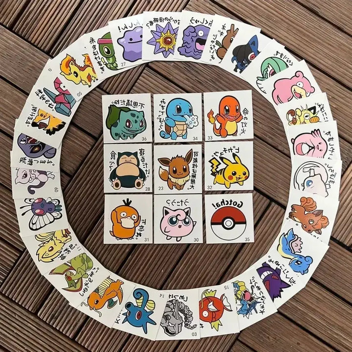 [BUNJANG] Pokemon Tattoo Stickers Pack / 포켓몬스티커 포켓몬타투스티커 포켓몬판박이스티커