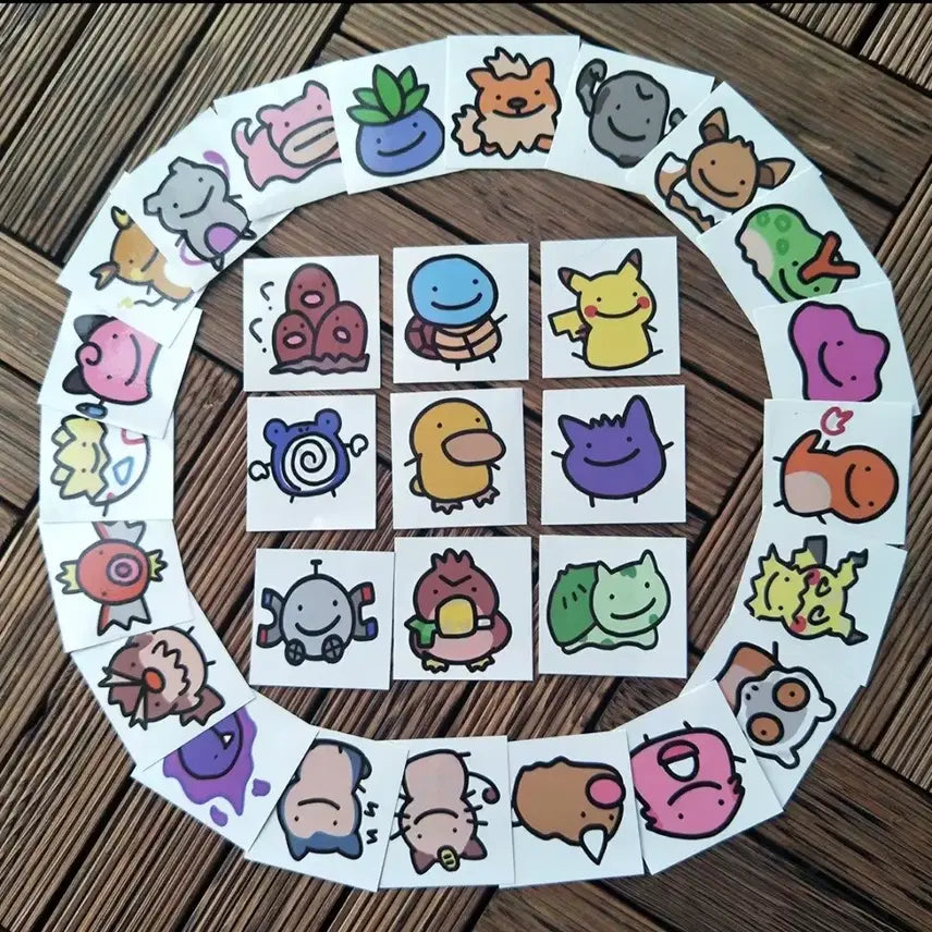 [BUNJANG] Pokemon Tattoo Stickers Pack / 포켓몬스티커 포켓몬타투스티커 포켓몬판박이스티커