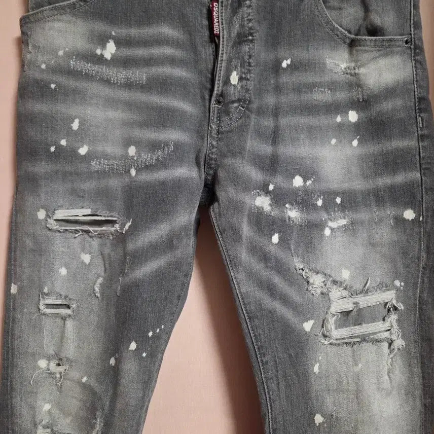 [BUNJANG] Dsquared2 Grey Distressed Jeans / 디스퀘어드2 그레이 데미지 청바지