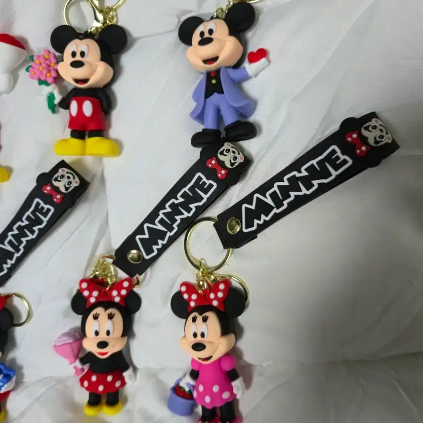 [BUNJANG] Mickey &amp; Minnie Mouse Keyring Collection Bag Charm Set / 미키미니 미키마우스 키링 열쇠고리 키링모음 가방걸이 미키