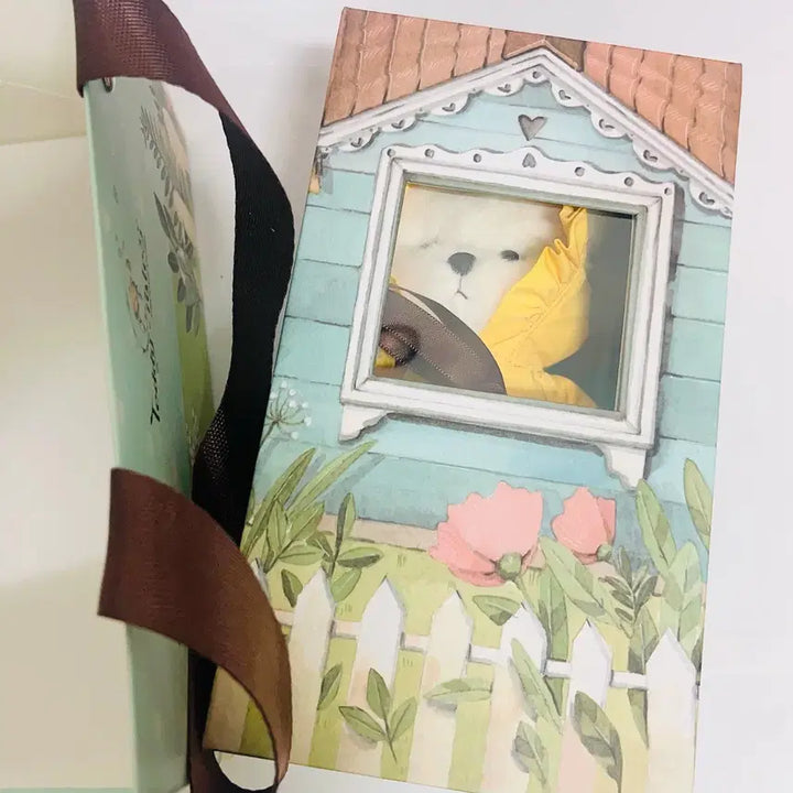 [BUNJANG] Teddy Tales Rena Bear Yellow Raincoat Keyring White XS / 테디테일즈 레나베어 노랑우비 키링 화이트 xs