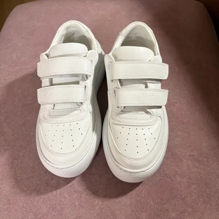 [BUNJANG] Acne Studios White Velcro Platform Sneakers / 아크네 스튜디오 화이트 벨크로 스니커즈