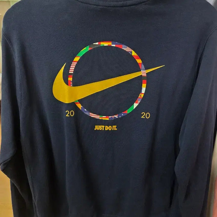 [BUNJANG] Nike Just Do It Swoosh Logo Sweatshirt L Navy / [2회실착_흡연X ] 나이키 맨투맨 네이비 저스트 두잇 스우시 로고L