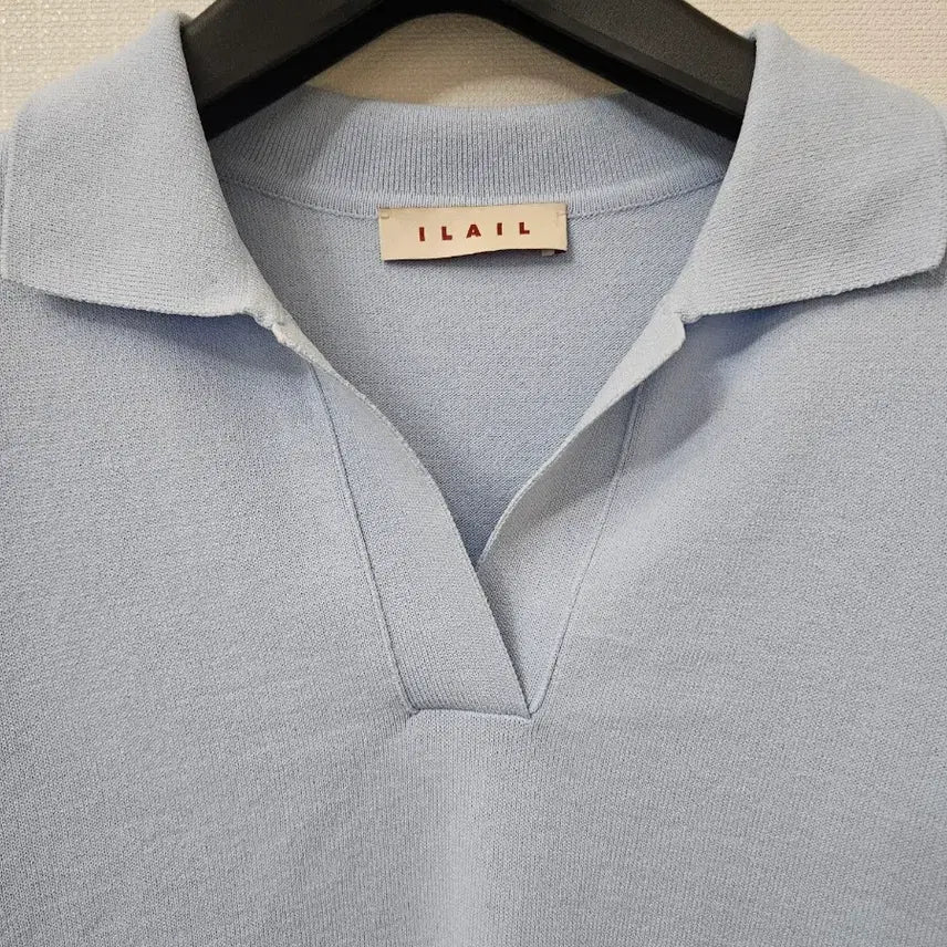 [BUNJANG] Ilaill Polyester Rayon Blend Knit Short Sleeve Top / 일라일 폴리에스터 레이온 혼방 니트