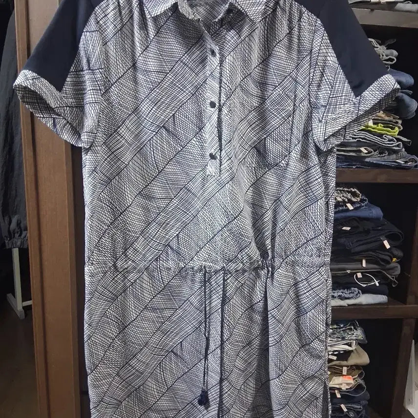 [BUNJANG] YETTS Pattern Shirt Dress / YETTS 패턴 셔츠 원피스(66)