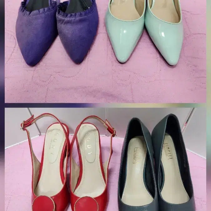 [BUNJANG] Miss, Sappun, Codie, Esquire Flats, Slingbacks, Pumps - Purple, Mint, Red, Grey / 펌프스/슬링백/플랫