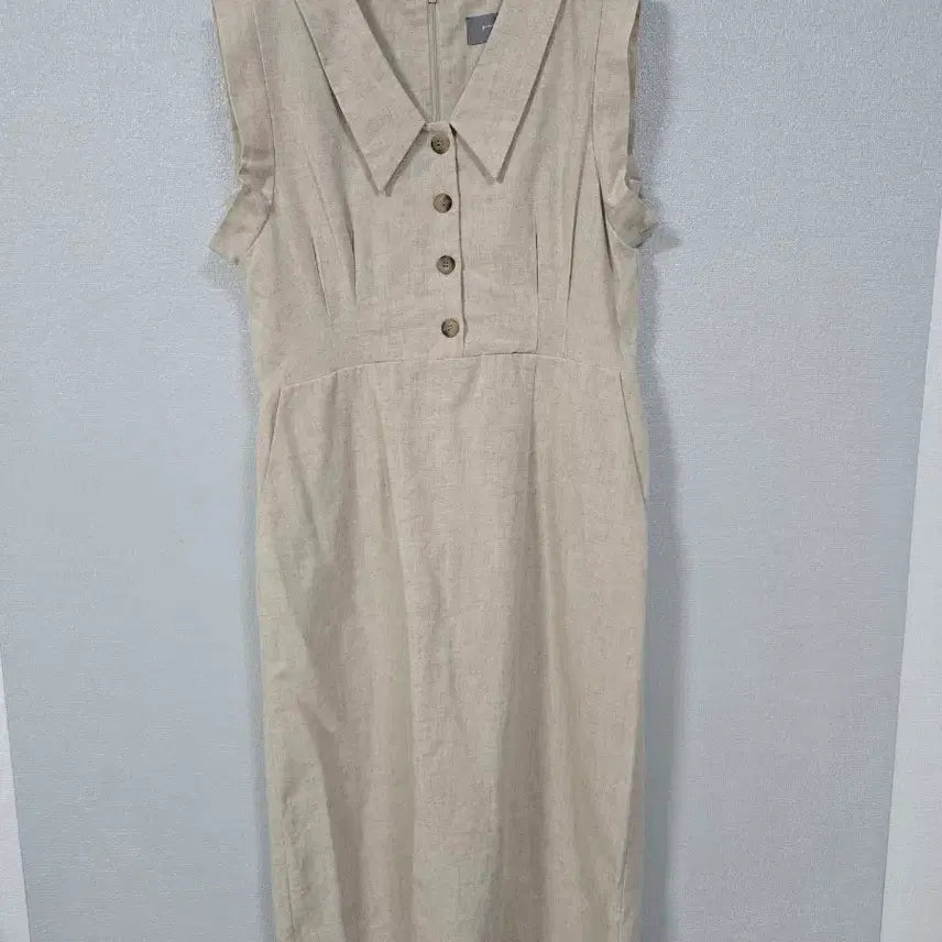 [BUNJANG] GN Linen Sleeveless Dress / GN 카라 린넨 민소매원피스 66
