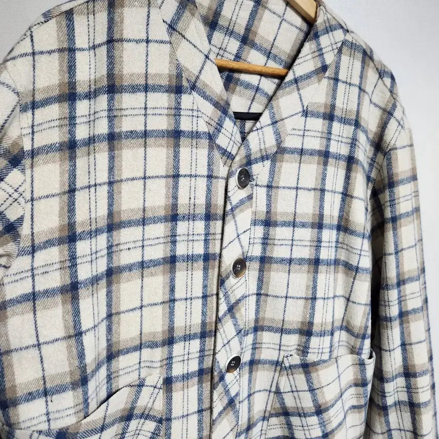 [BUNJANG] Oversized Fit Checkered Cardigan Jacket (New) / 오버핏 체크 가디건 자켓 새상품