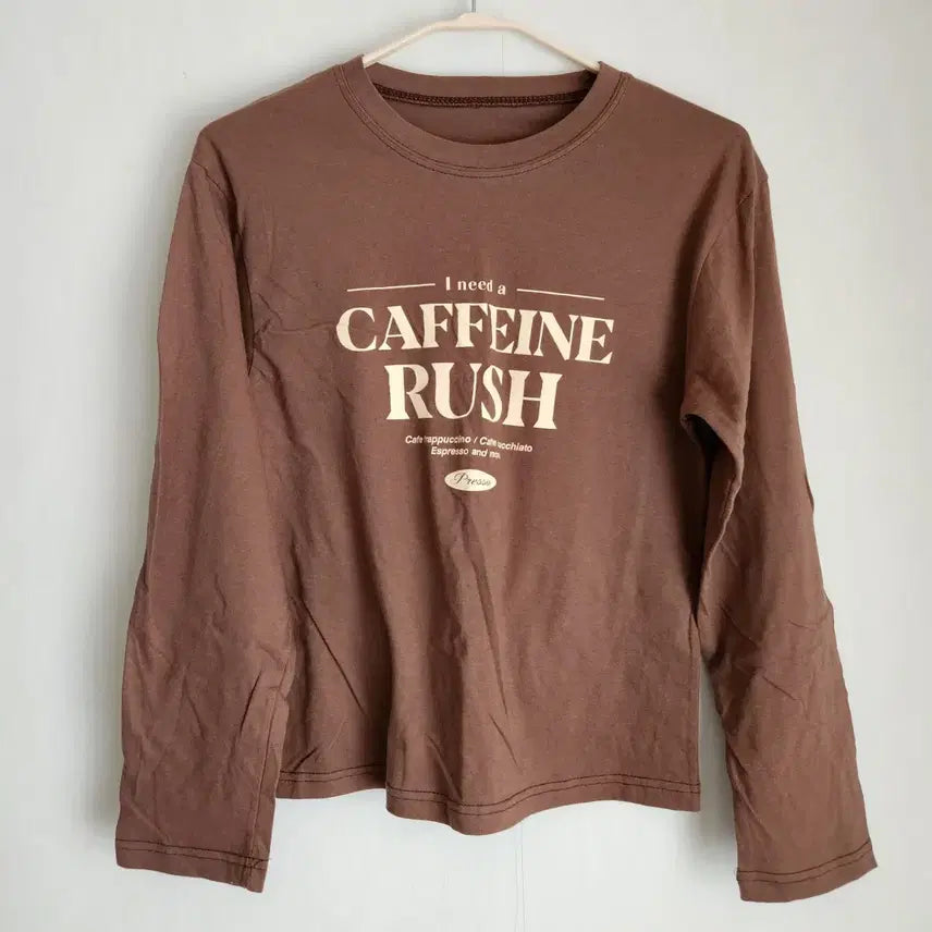 [BUNJANG] Brown Long Sleeve T-Shirt / 브라운 긴팔 티셔츠 새상품