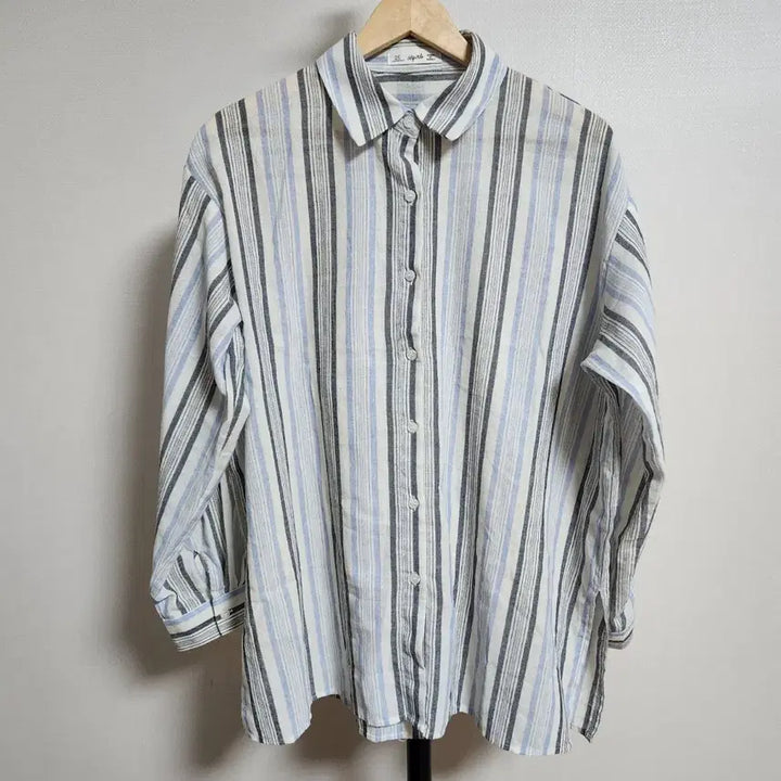 [BUNJANG] Stripe Shirt and Cami Set / 스트라이프 셔츠 나시 세트