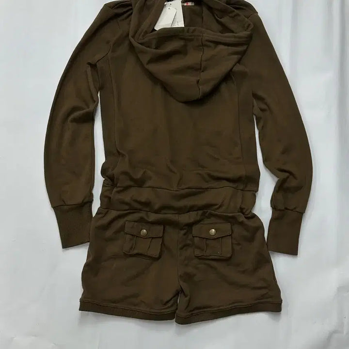 [BUNJANG] Vintage Brown Jumpsuit Y2K Training Suit / 일본빈티지 후드 브라운 점프슈트 라떼갸루 러블리 Y2K 트레이닝복