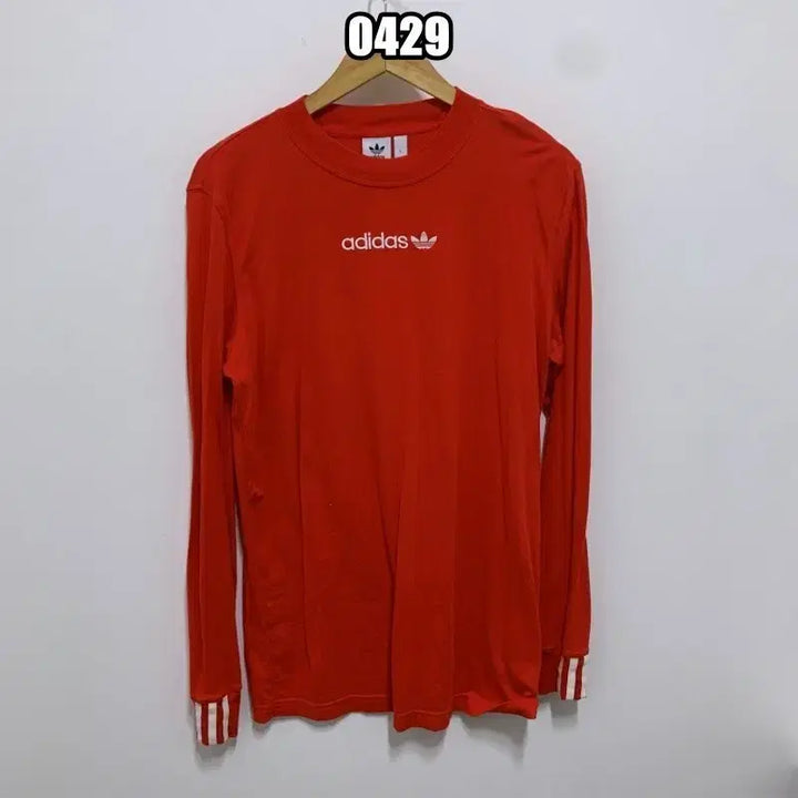 [BUNJANG] Adidas Firebird Long Sleeve T-Shirt Red / L 아디다스 파이어버드 긴팔티 레드