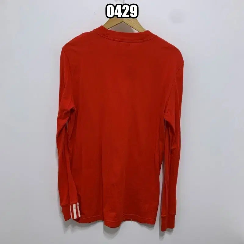 [BUNJANG] Adidas Firebird Long Sleeve Tee Red / L 아디다스 파이어버드 긴팔티 레드