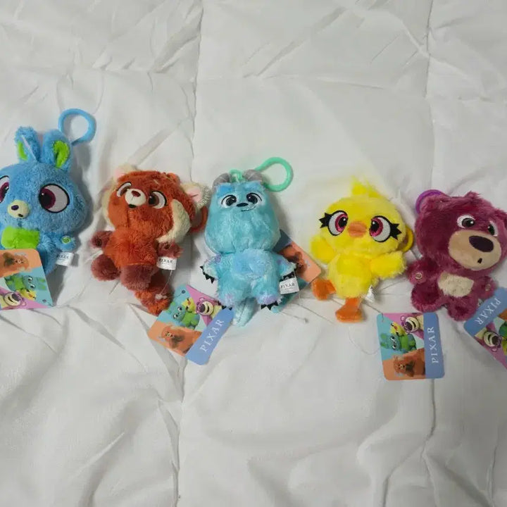 [BUNJANG] Disney Pixar Fluffy Keyring Doll Bundle / 픽사 인형 버니 디즈니 플러피 키링 랏소 더키 인형모음 열쇠고리