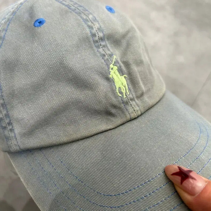 [BUNJANG] Polo Ralph Lauren Classic Chino Strapback Cap / OS 폴로 랄프 로렌 가죽 스트랩 클래식 치노 볼캡 모자 소라