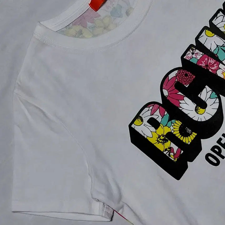 [BUNJANG] Rodeo Crowns Wide Bowl (RCWB) Flower Pattern Reversible Graphic T-Shirt / [S] 로데오 크라운즈(RCWB) 플라워 패턴 반전 그래픽 티셔츠