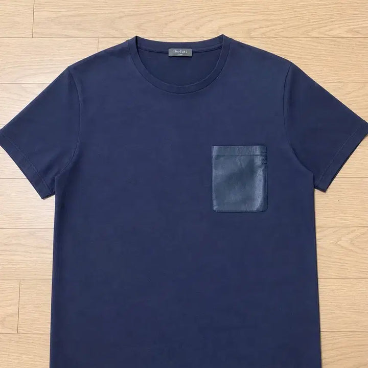 [BUNJANG] Berluti Leather Pocket T-Shirt - Size L / 벨루티 레더 포켓 반팔 L