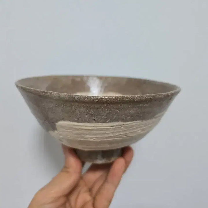 [BUNJANG] Buncheong Ware Brush-Stroked Tea Bowl Antique / 분청자 귀얄 다완 골동품