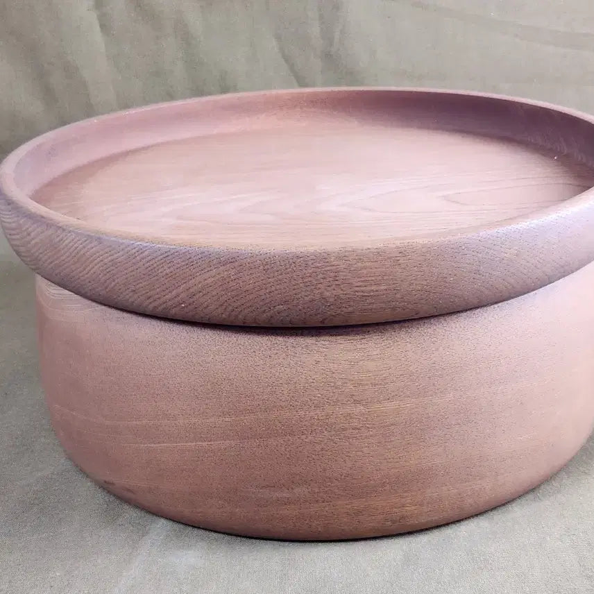 [BUNJANG] Zelkova Wood Tea Caddy / 일본에서온 통나무로 깍은 느티나무 다구함,차통